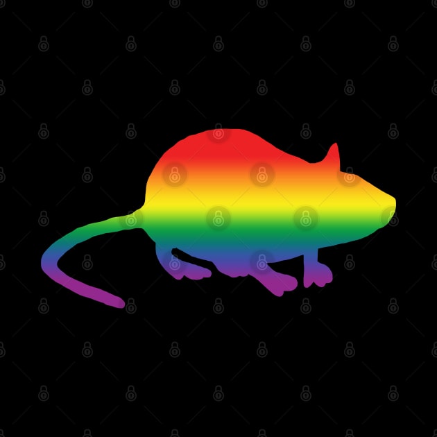 Rainbow Silhouette Rat by ellenhenryart