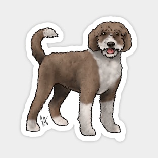 Dog - Portuguese Water Dog - Brown and White Magnet