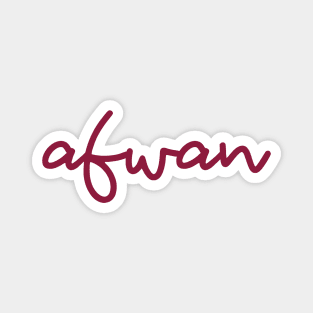 afwan - maroon red Magnet