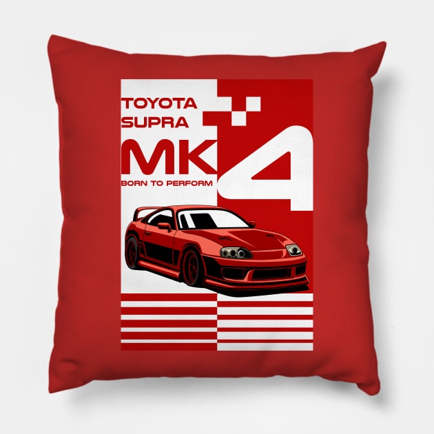 Toyota Supra MK4 Pillow by Harrisaputra