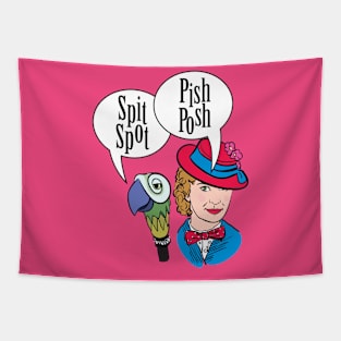 Pish Posh Spit Spot Tapestry