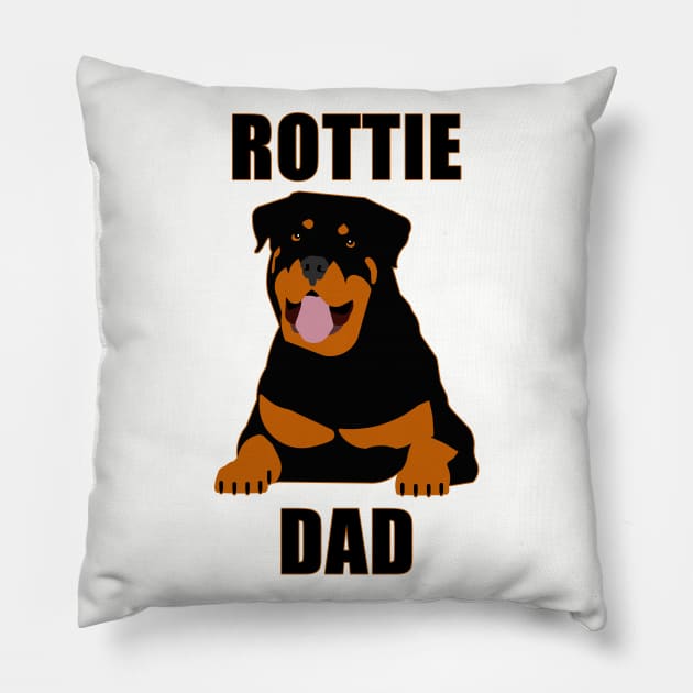 Rottie Dad Pillow by SiSuSiSu