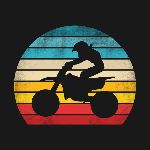 Retro Motocross Dirtbike Motorcycle by funkyteesfunny