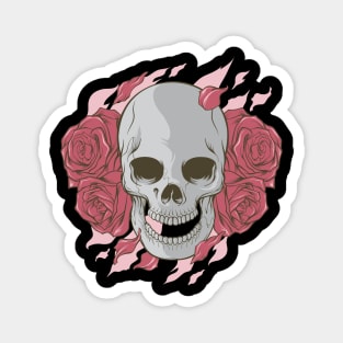 SKULL AND FLOWER: INTO THE DEEP HELL Magnet