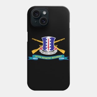187th Infantry Regiment - DUI w Br - Ribbon X 300 Phone Case