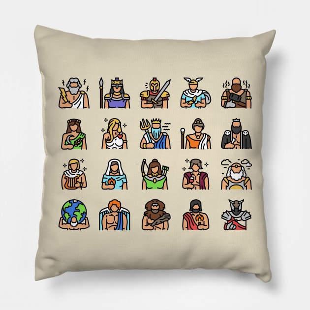 Greek mythology - Ancient Greek gods and myths Pillow by OutfittersAve