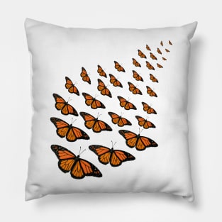 Flock of Monarch Butterflies Pattern Pillow