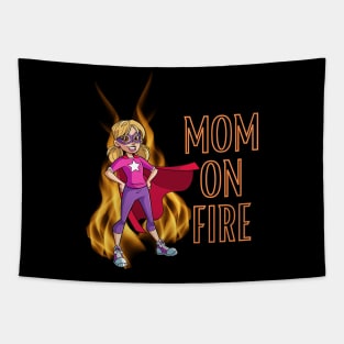 Mom on Fire Tapestry