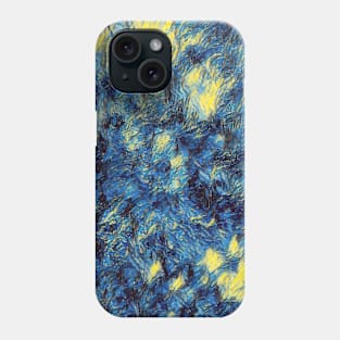 Pretty blue and yellow abstract art Phone Case