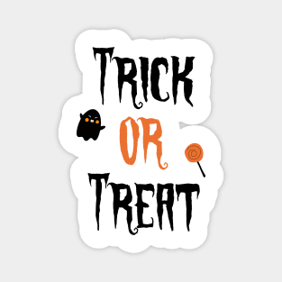 Trick or Treat Ghost Halloween Candy Design Magnet