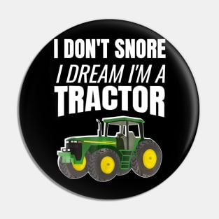 Tractor Enthusiast Snorer Farming Pin