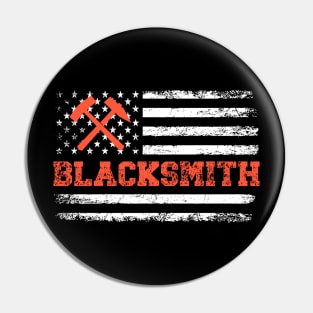 Blacksmith American Flag Pin