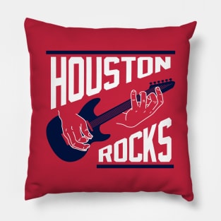 Houston Rocks Air Guitar - Red Pillow