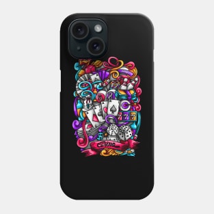 Casino Doodle Illustration Phone Case