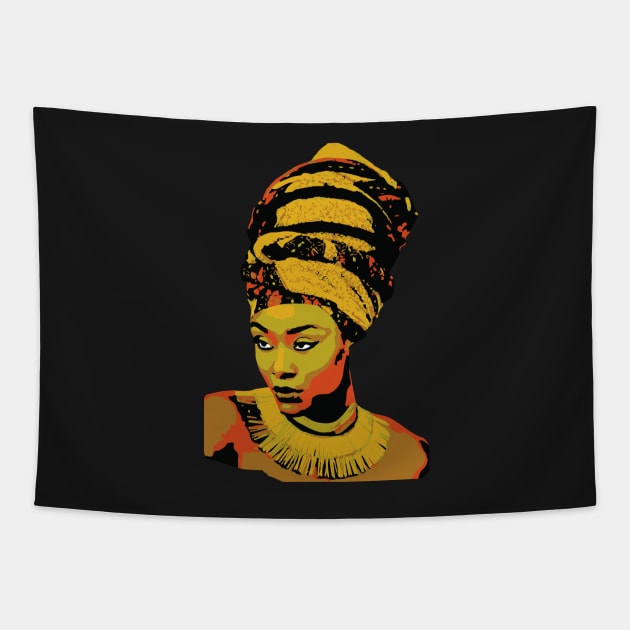 African beauty Tapestry by agacha