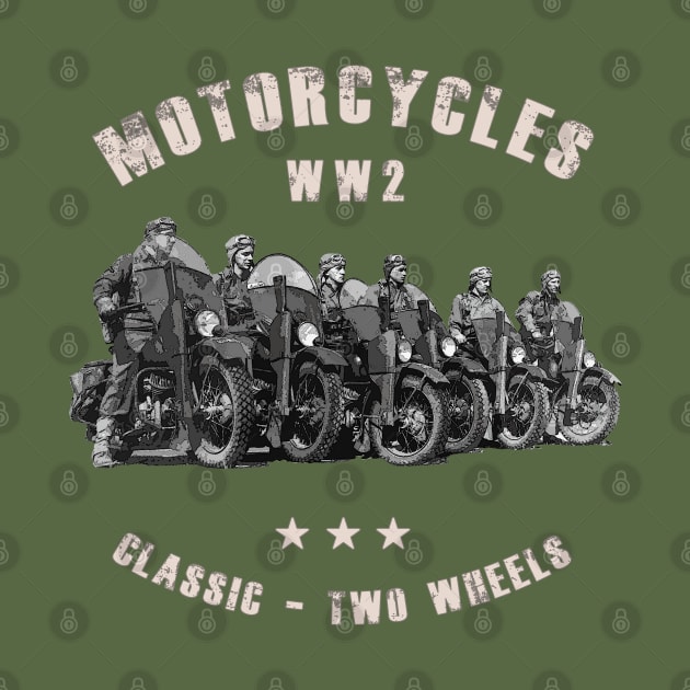 Classic vintage WW2 motorcycles by Jose Luiz Filho