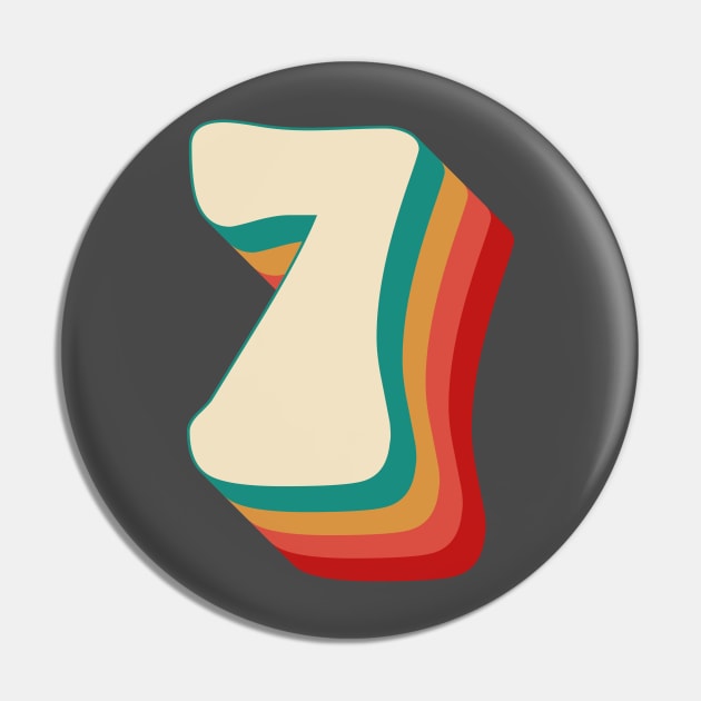 Number 7 Pin by n23tees