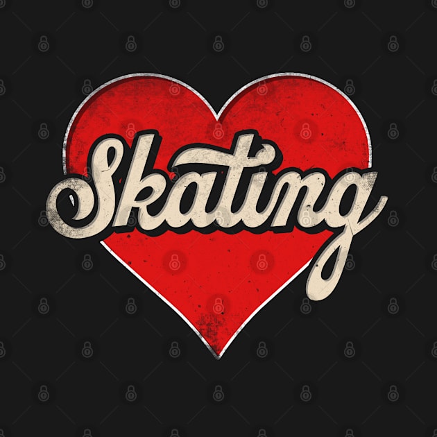 Skating mom. Skating retro heart by SerenityByAlex