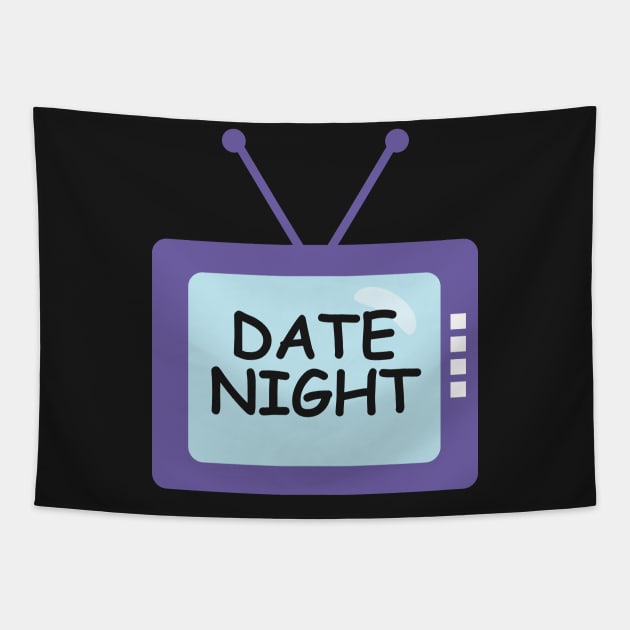 Date Night Television Set Tapestry by 4Craig