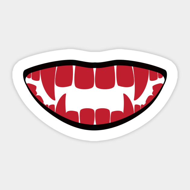 Scary Teeth Face Mask Scary Teeth Face Mask Sticker Teepublic