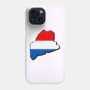 Red, White, and Blue Maine Outline Phone Case