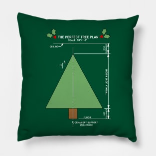 Perfect Christmas Tree White Pillow