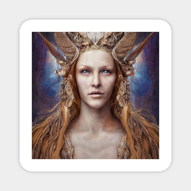 GODDESS FREYA #5 Magnet by Prilidiarts