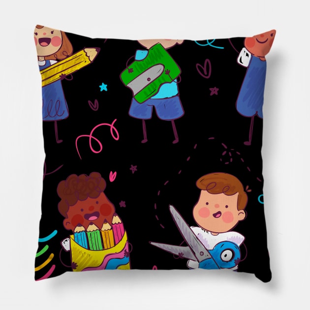 Happy Back to School Pillow by Lovely Arts