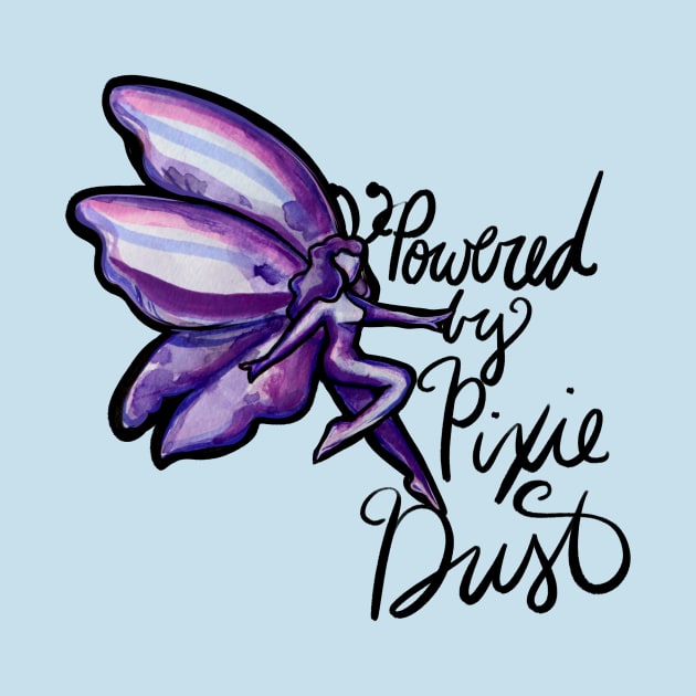 Powered by Pixie Dust Purple Fairy by bubbsnugg