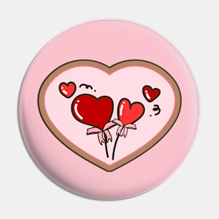 Heart Shaped Balloon Cookies Pin