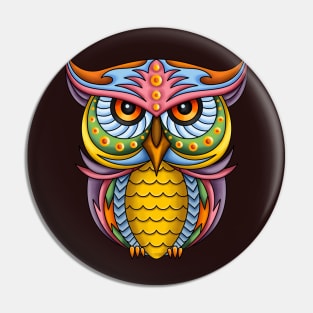 Colorful Owl Pin