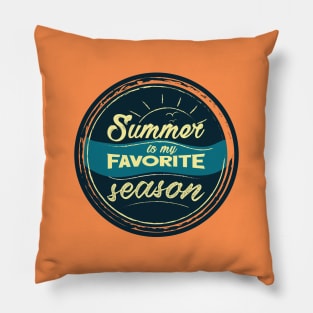 summer is my favorite season (blue colors) Pillow