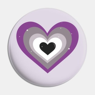 Asexual Ace Flag Heart Pin