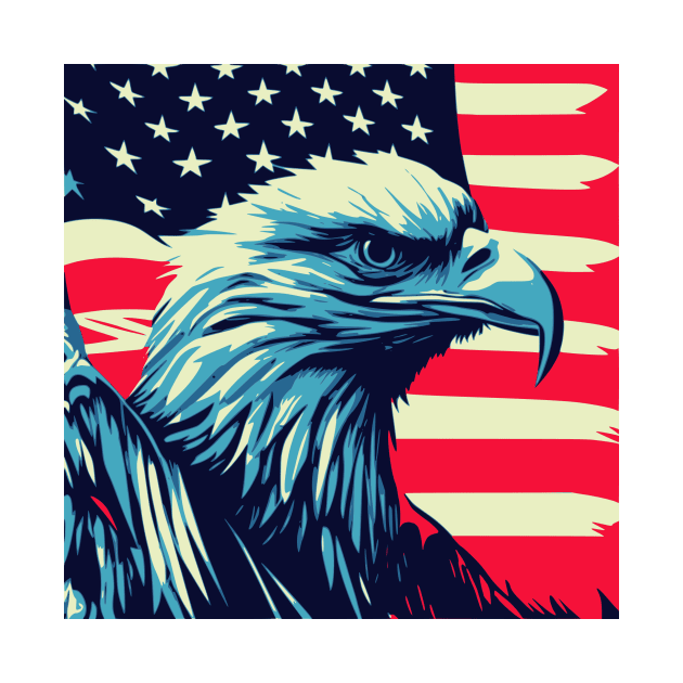 USA Eagle Flag by Sanu Designs