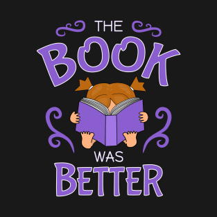 The book was better, cute girl brunette pigtails, purple T-Shirt