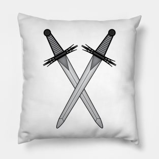 Crossed swords symbol - Masonic symbol of Master of Ceremonies for Blue Lodge Freemasonry Pillow