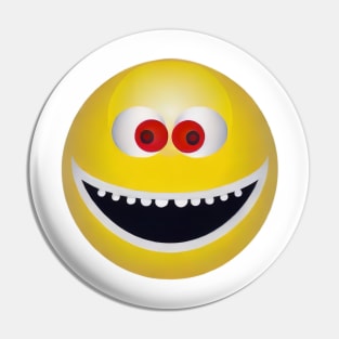 Monster Smiley Face Pin