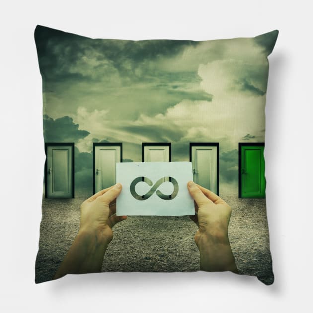 the infinity choice of life Pillow by 1STunningArt