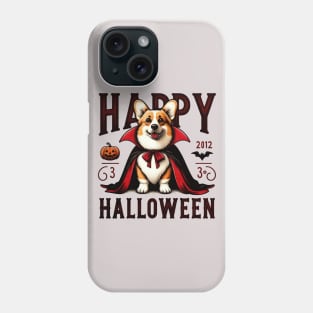 Vintage Corgi Dog Halloween Vampyre Phone Case