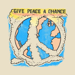 Give Peace A Chance \ Retro 70s Design T-Shirt