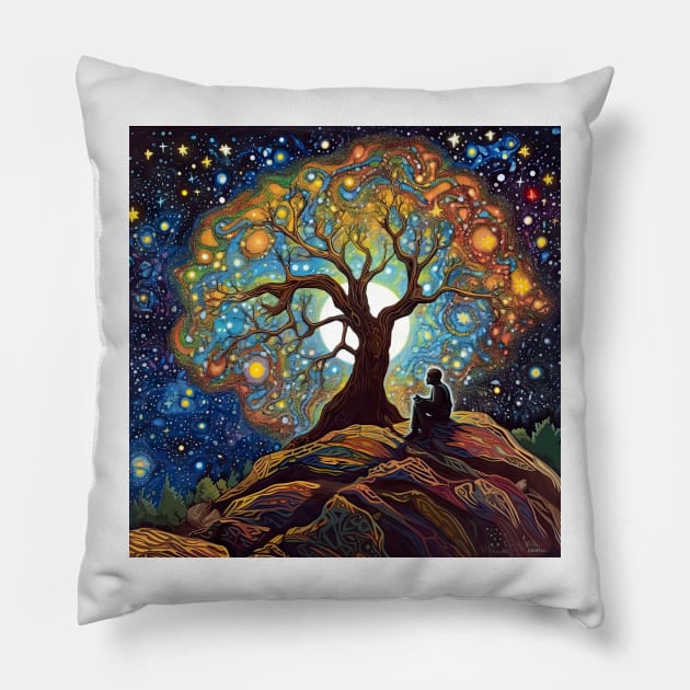Psychedelic Wonderland Pillow by thewandswant