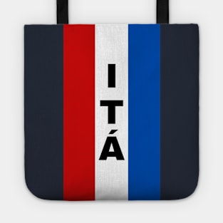 Itá City in Paraguay Flag Colors Vertical Tote