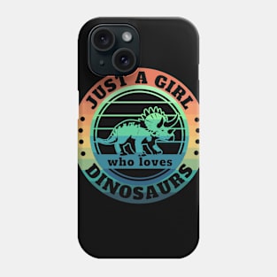 Just a girl who loves Dinosaurs Full 1 Phone Case