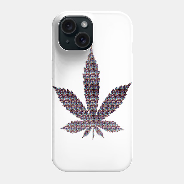 Trippy marijuana leaf Phone Case by PlanetGanja