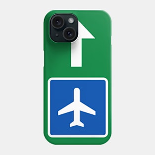 Airport Green/Blue Sign Phone Case