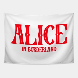 Alice in borderland title red Tapestry