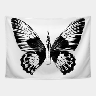 Bullet With Butterfly Wings Tapestry