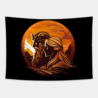 United strength: The Viking lovers look beautiful Tapestry