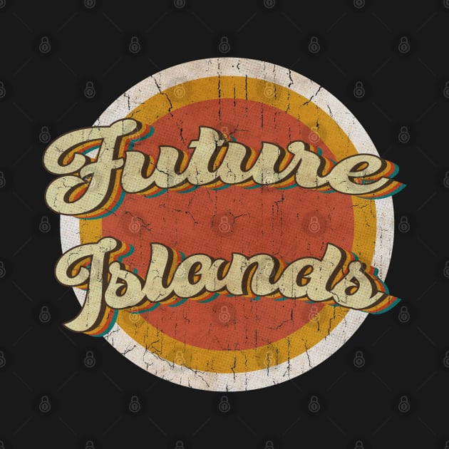 circle vintage Future Islands by KewanAlasStore