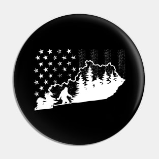 kentucky Bigfoot American Flag Pin